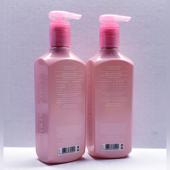 Bath & Body Works TWISTED PEPPERMINT Cleansing gel Hand Soap, 8 fl oz (2 pack) - Picture 2 of 3
